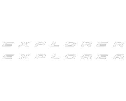 Rocker Panel Letter Inserts Fits 2020-2027 Ford Explorer