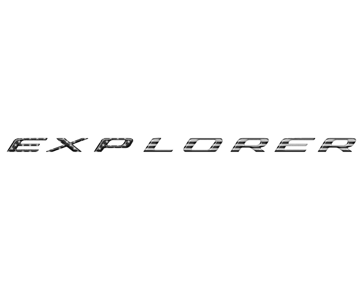 Liftgate Letter Overlays Fits 2025-2027 Ford Explorer