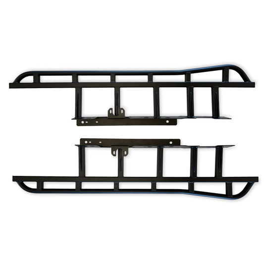 SuperCrew | Rock Sliders | 19-Present F-150 - Long Bed (6.5ft) - no tread plate, satin black powdercoat