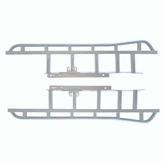SuperCrew | Rock Sliders | 19-Present F-150 - Long Bed (6.5ft) - no tread plate, raw finish