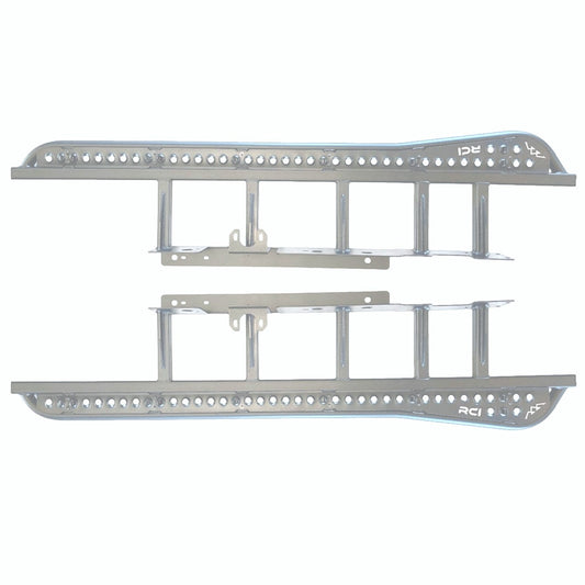 SuperCrew | Rock Sliders | 19-Present F-150 - Long Bed (6.5ft) - with tread plate, raw finish