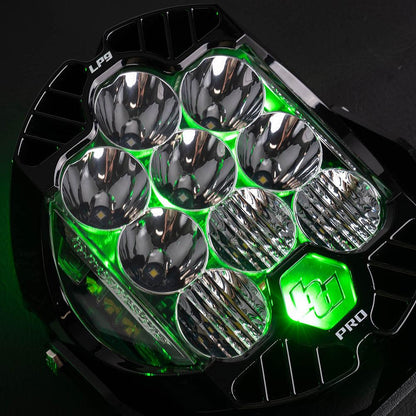 LP9 Pro LED Auxiliary Light Pod Light Pattern Driving/Combo Green Backlight  Baja Designs