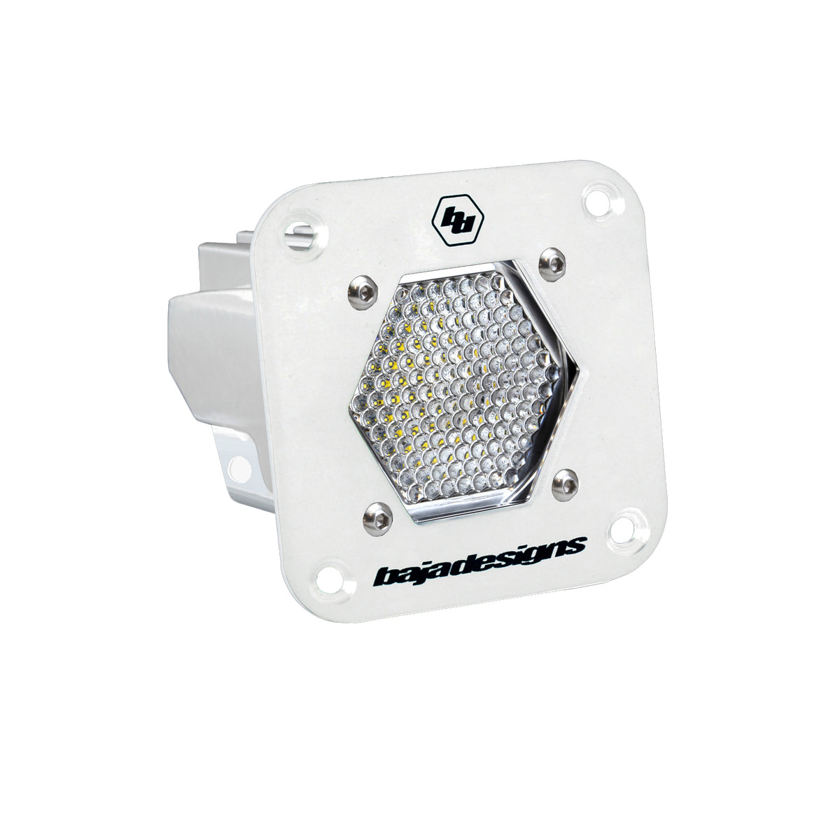 S1 White Flush Mount LED Light Pod (Work/Scene; Clear)