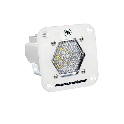 S1 White Flush Mount LED Light Pod (Work/Scene; Clear)