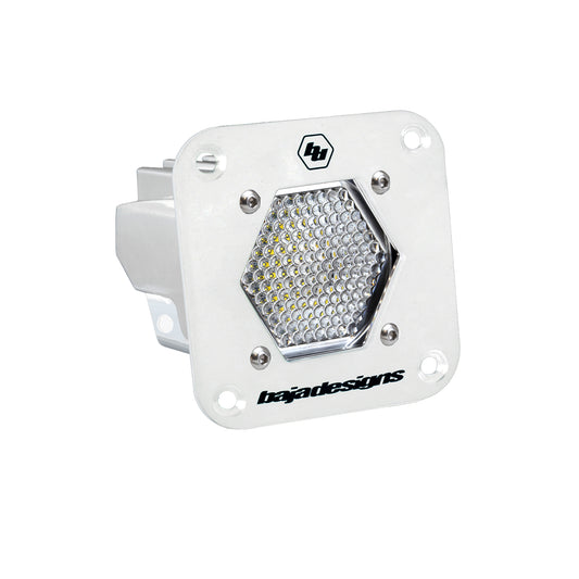 S1 White Flush Mount LED Light Pod (Work/Scene; Clear)
