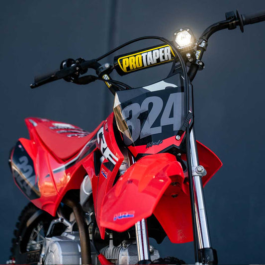 Moto Electric Start Pit Bike S1 Auxiliary Light Kit (Wide Cornering; Clear)