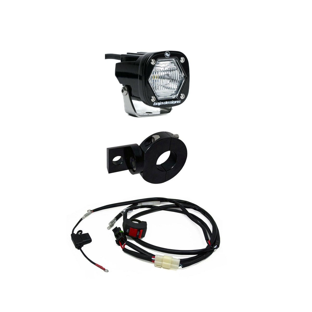 Moto Electric Start Pit Bike S1 Auxiliary Light Kit (Wide Cornering; Clear)