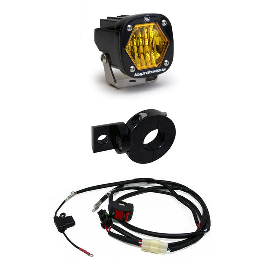 Moto Electric Start Pit Bike S1 Auxiliary Light Kit (Wide Cornering; Amber)
