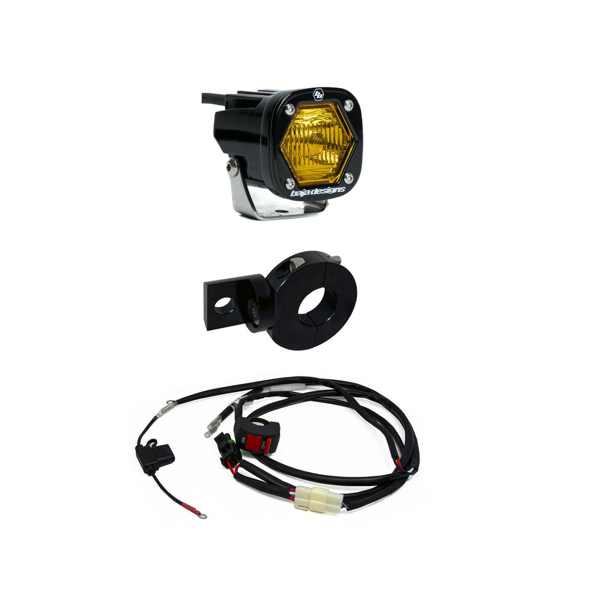 Moto Electric Start Pit Bike S1 Auxiliary Light Kit (Wide Cornering; Amber)