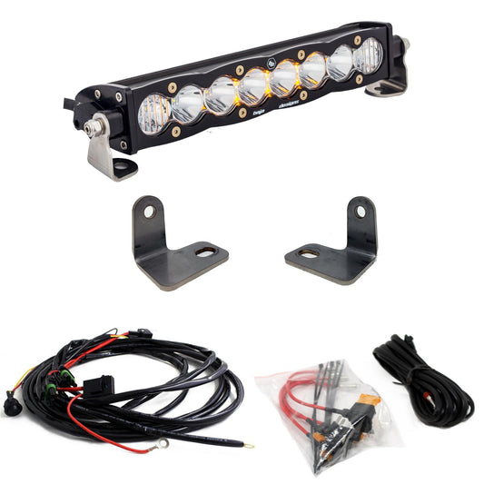 S8 10 Inch Hood Mount Kit - '16-18 RZR XP Turbo (Driving/Combo, Clear)