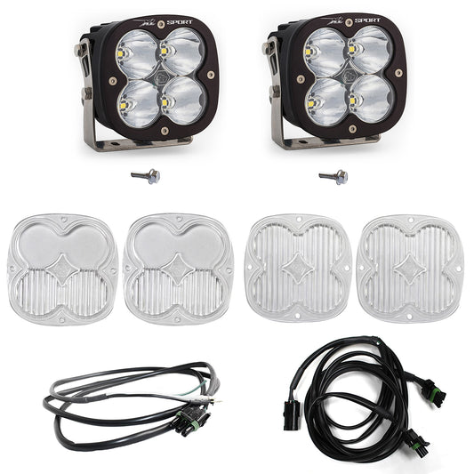 XL Sport A-Pillar Kit - '21-22 Bronco (Spot; Clear; Upfitter Wiring)