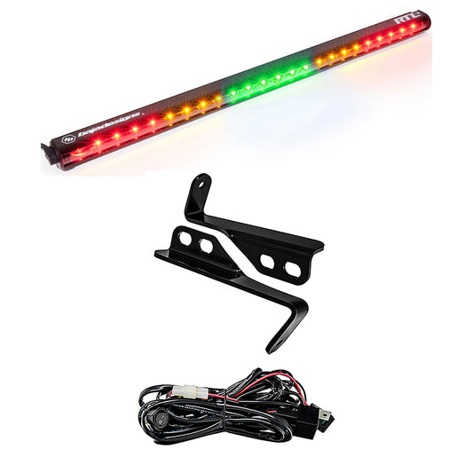 RTL 30 Inch Rear Light Kit - '15-18 RZR; w/ 4-Seats (Green; No Turn Signal)