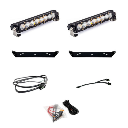 S8 10 Inch Dual Behind Grille Kit - '21-22 F-150 Raptor (Driving/Combo; Clear)