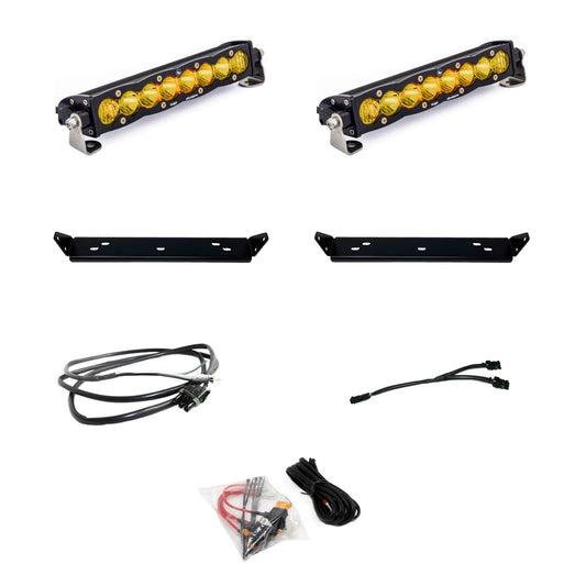 S8 10 Inch Dual Behind Grille Kit - '21-22 F-150 Raptor (Driving/Combo; Amber)