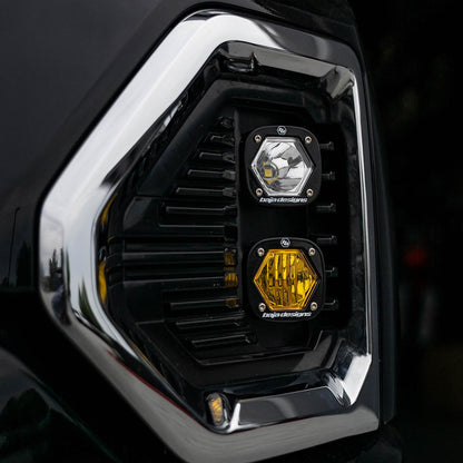 S1 Dual Fog Pocket Kit - '19-22 Sierra 1500 (Wide Cornering/Spot; Amber/Clear)