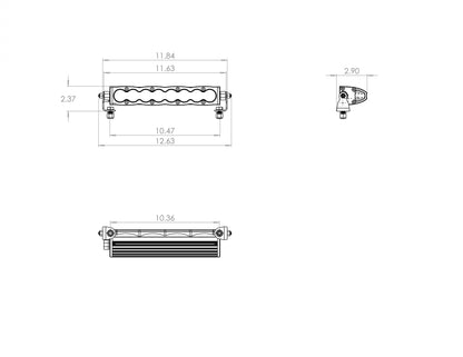 S8 Straight LED Light Bar (10 Inch; Spot; Clear)