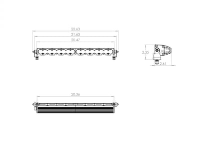 S8 Straight LED Light Bar (20 Inch; Spot; Clear)