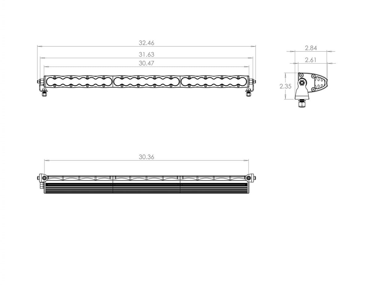 S8 Straight LED Light Bar (30 Inch; Driving/Combo; Clear)