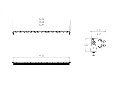 S8 Straight LED Light Bar (50 Inch; Wide Cornering; Amber)