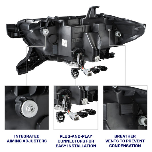 2016-2022 Toyota Tacoma Sequential LED Projector Headlights Pair Form Lighting