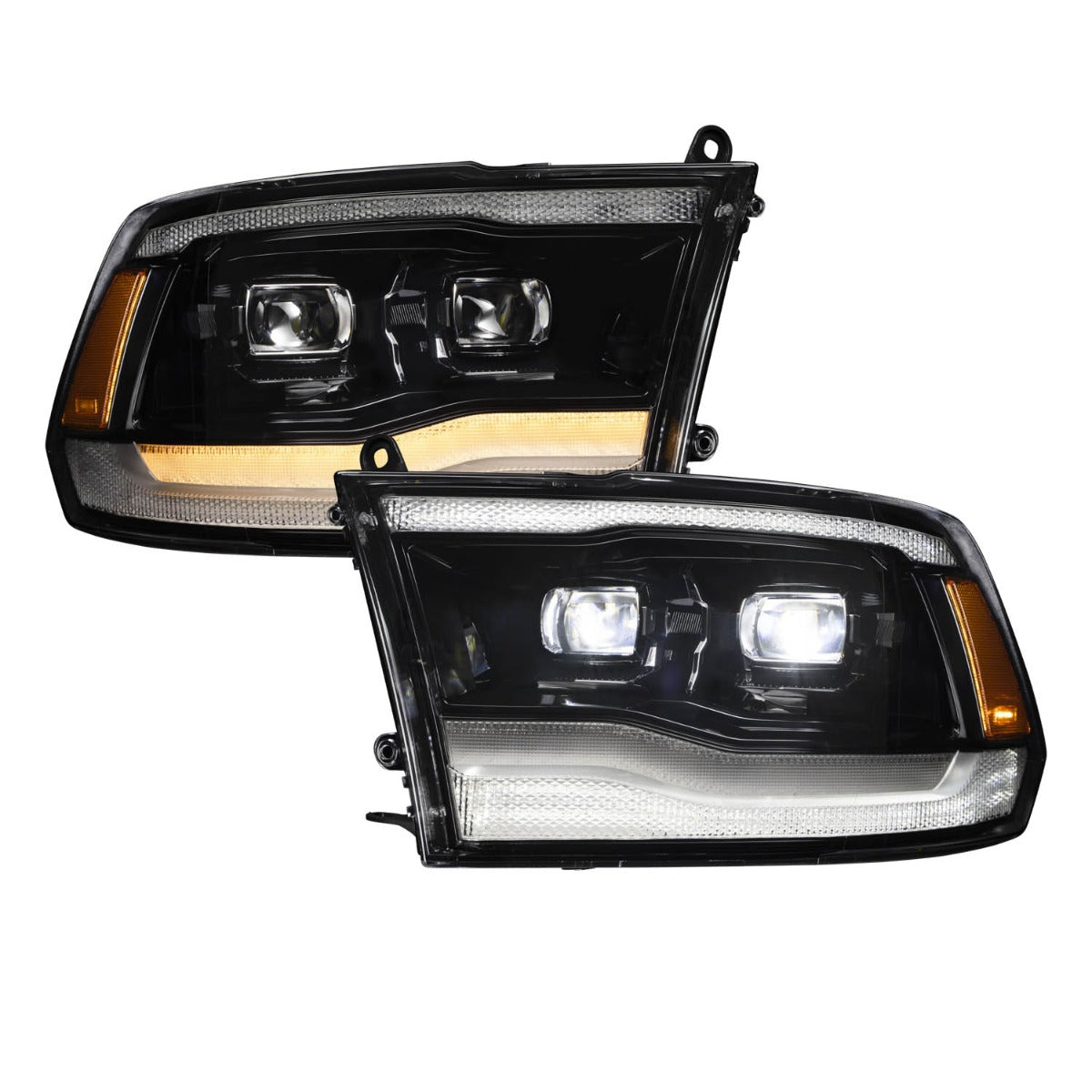 19-23 Ram 1500 Sequential LED Projector Headlights Pair Form Lighting