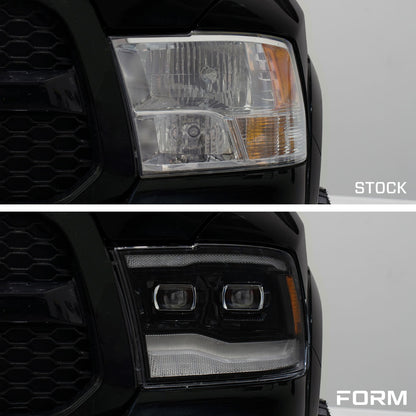 09-18 Ram 1500/2500/3500 and 19+ Ram 1500 Classic Sequential LED Projector Headlights Pair Form Lighting