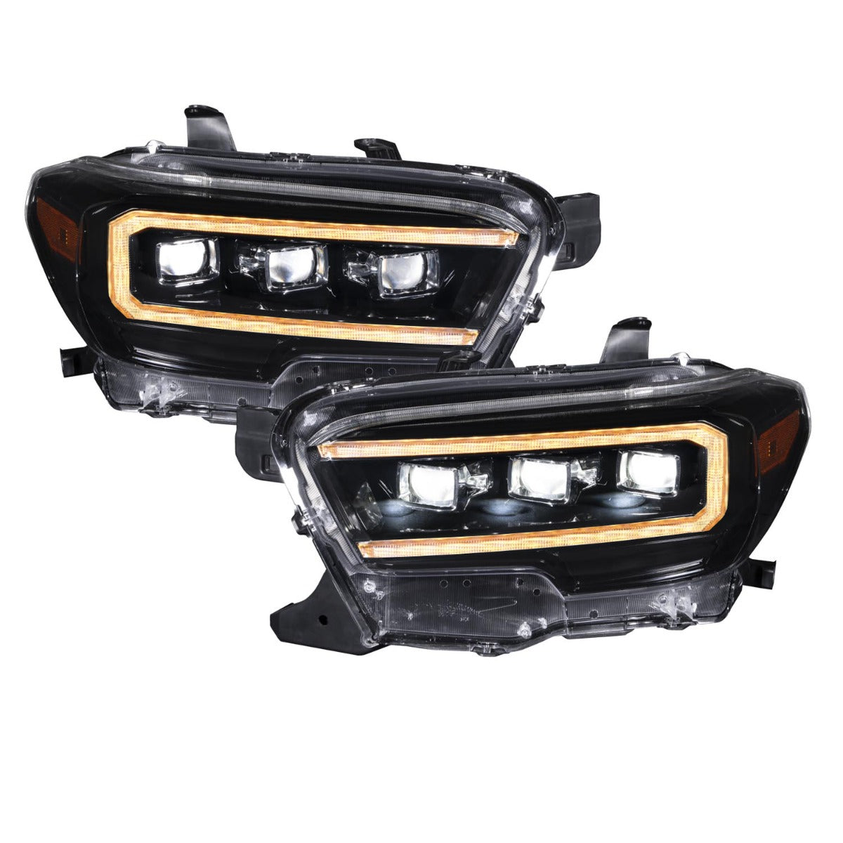 2016-2023 Toyota Tacoma Sequential LED Projector Headlights with Amber DRL Pair Form Lighting