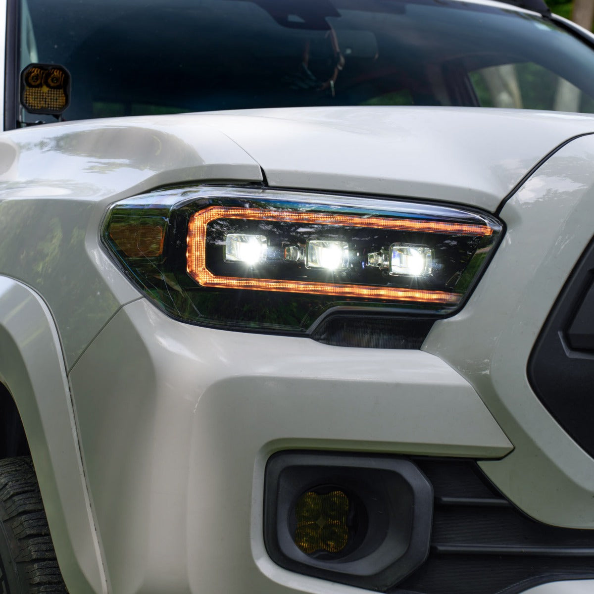 2016-2023 Toyota Tacoma Sequential LED Projector Headlights with Amber DRL Pair Form Lighting