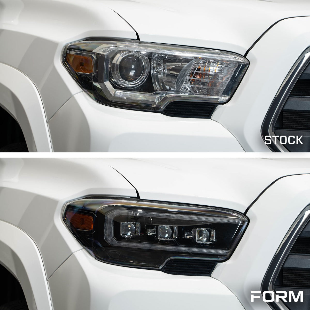 2016-2023 Toyota Tacoma Sequential LED Projector Headlights with Amber DRL Pair Form Lighting