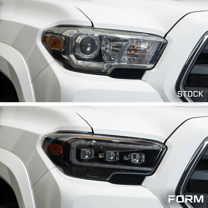 2016-2023 Toyota Tacoma Sequential LED Projector Headlights with Amber DRL Pair Form Lighting