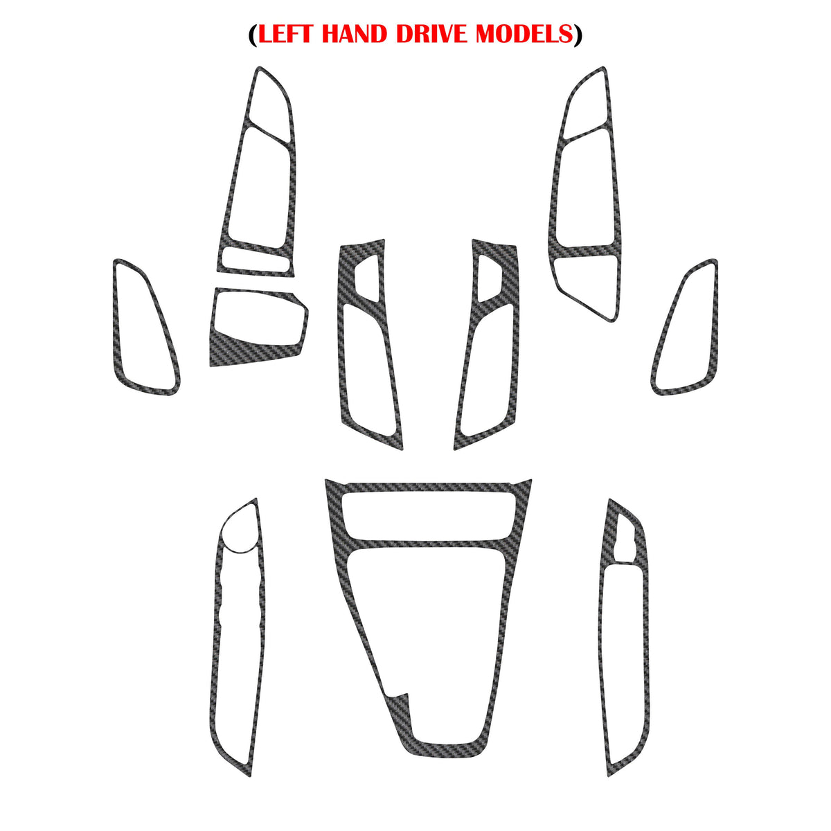 Front Interior Dash Kit Fits 2015-2018 Ford Focus, RS, ST