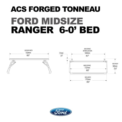 ACS FORGED TONNEAU - RAILS ONLY - Ford