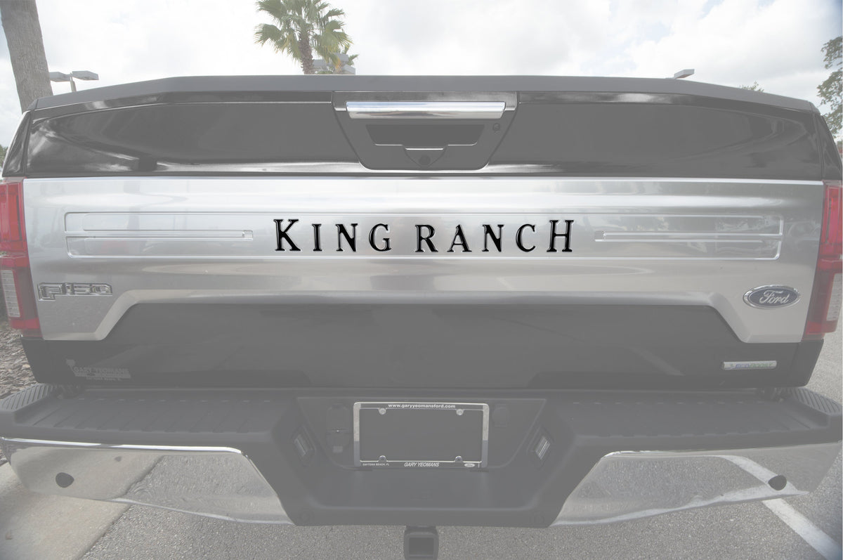 Tailgate Letter Inserts Fits 2018-2020 Ford F-150 King Ranch
