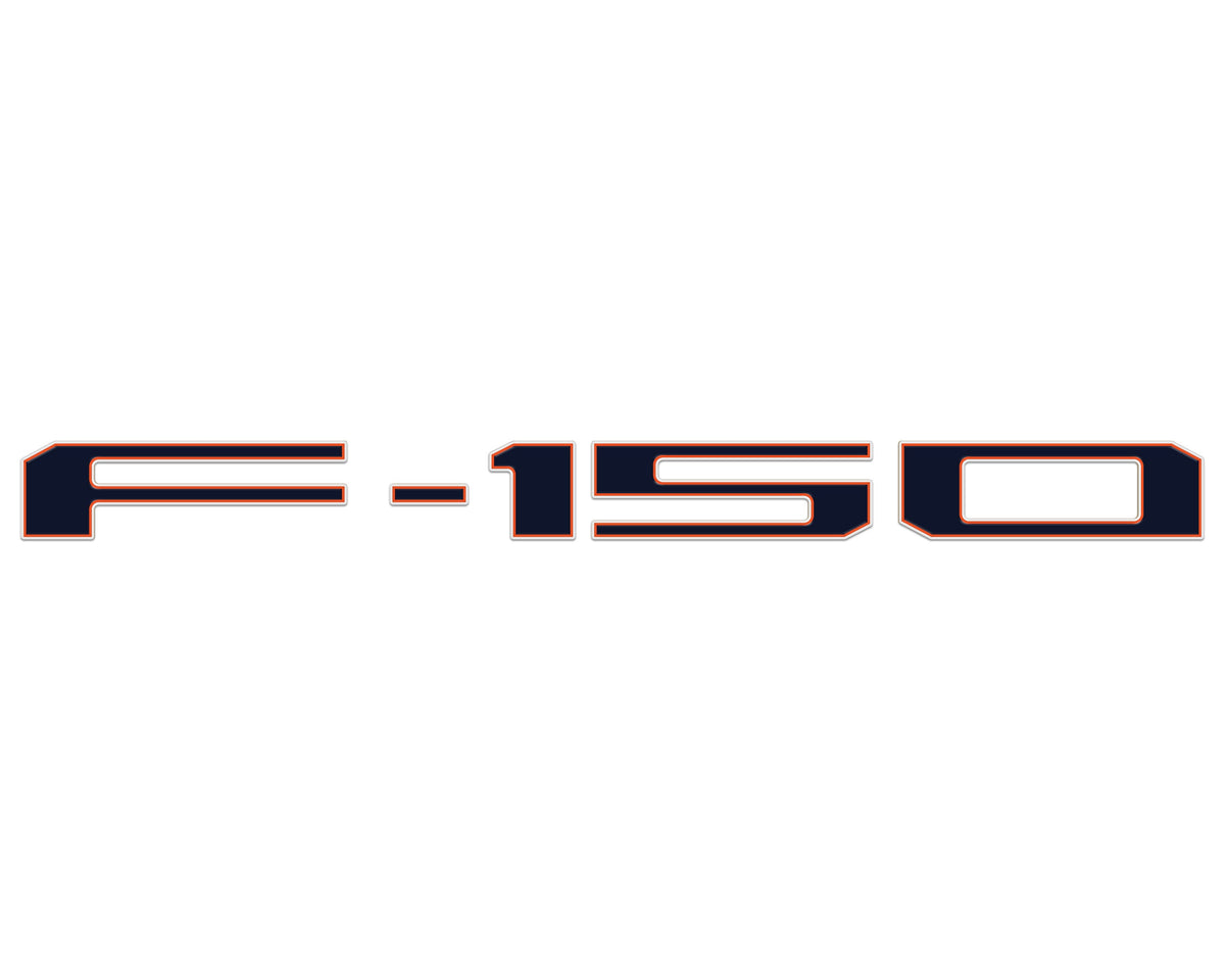 Football Themed Tailgate Letter Inserts Fits 2021-2027 Ford F-150