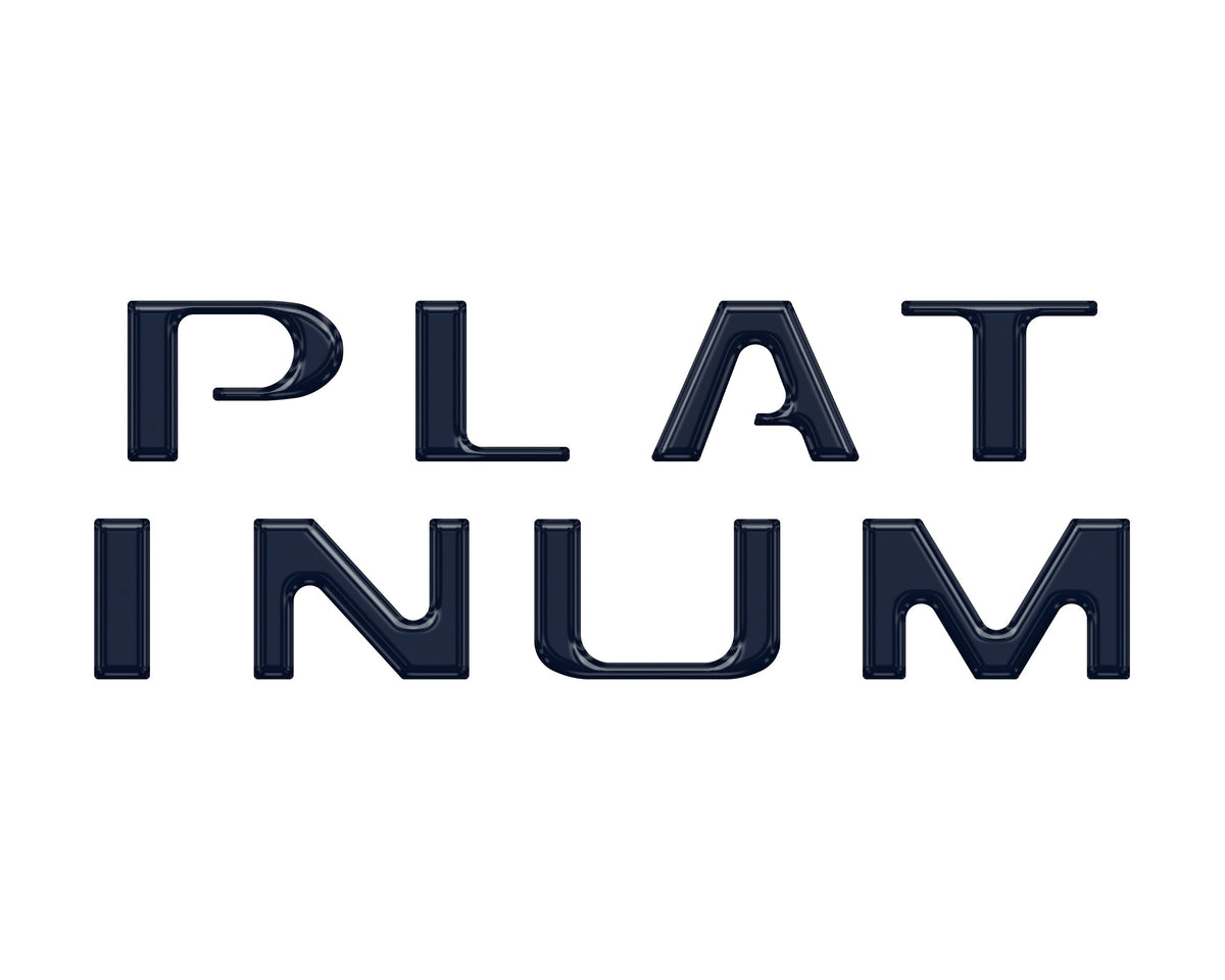 Platinum Tailgate Letter Inserts Fits 2021-2023 Ford F-150