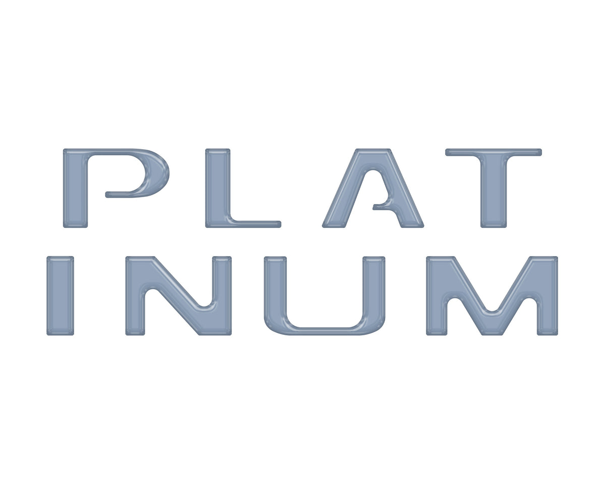 Platinum Tailgate Letter Inserts Fits 2021-2023 Ford F-150