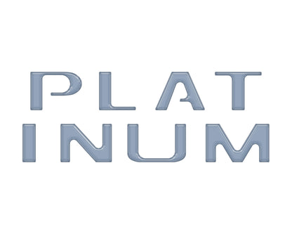 Platinum Tailgate Letter Inserts Fits 2021-2023 Ford F-150