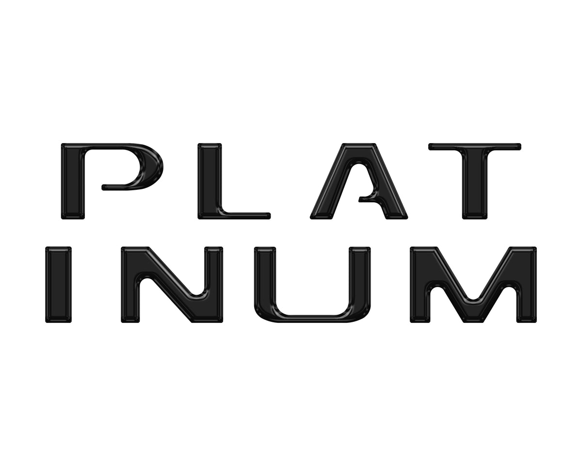 Platinum Tailgate Letter Inserts Fits 2021-2023 Ford F-150
