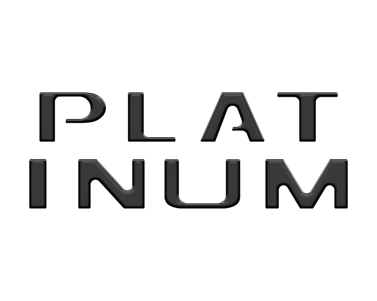 Platinum Tailgate Letter Inserts Fits 2021-2023 Ford F-150