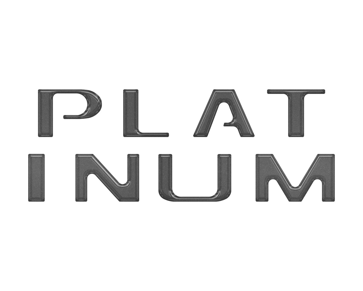Platinum Tailgate Letter Inserts Fits 2021-2023 Ford F-150