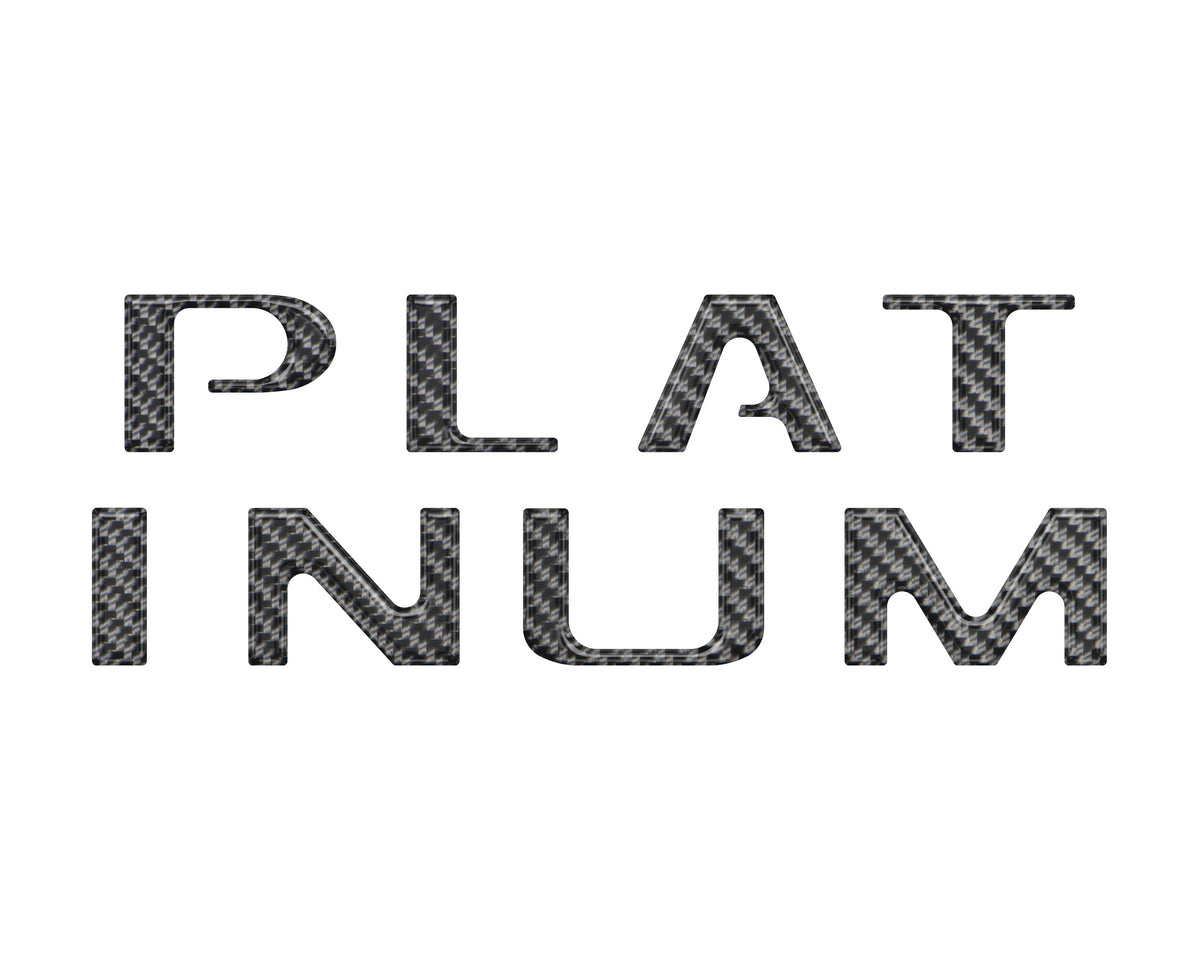 Platinum Tailgate Letter Inserts Fits 2021-2023 Ford F-150