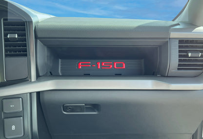 Passenger Cubby Letter Overlays Fits 2021-2027 Ford F-150 XL/STX