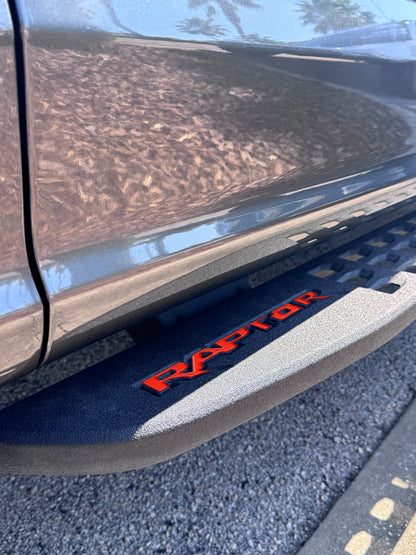 Running Board Emblem Overlays Fits 2017-2024 Ford F-150 Raptor