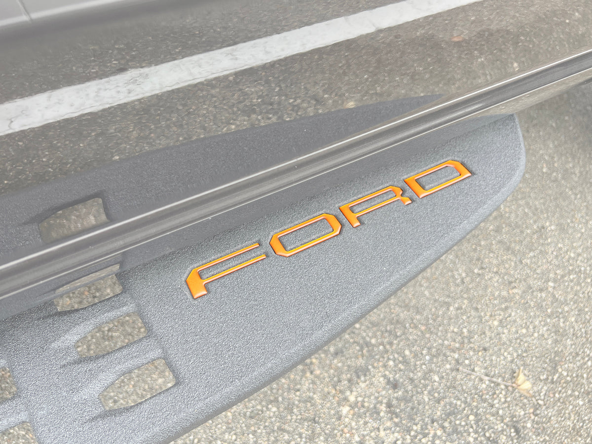 Tremor/Raptor Running Board Letter Inserts Fits 2025-2027 Ford F-150
