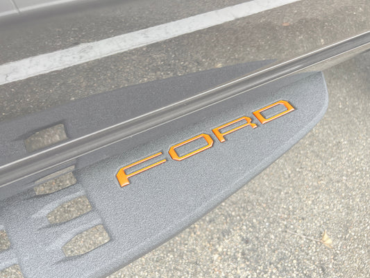 Tremor/Raptor Running Board Letter Inserts Fits 2025-2026 Ford F-150