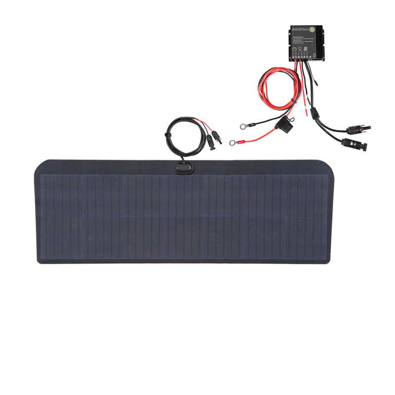 Ford Econoline E250 Van Lensun 75W Hood Flexible Solar Panel