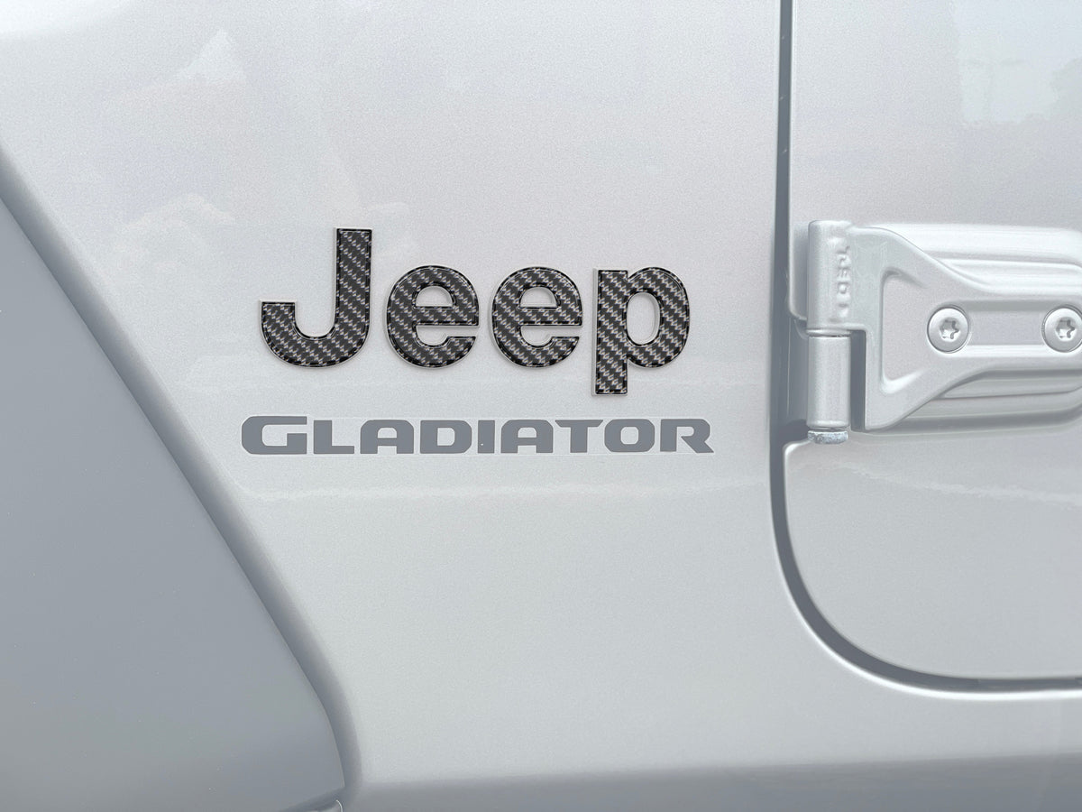 Driver & Passenger Side Emblem Overlays Fits 2019-2027 Jeep Gladiator
