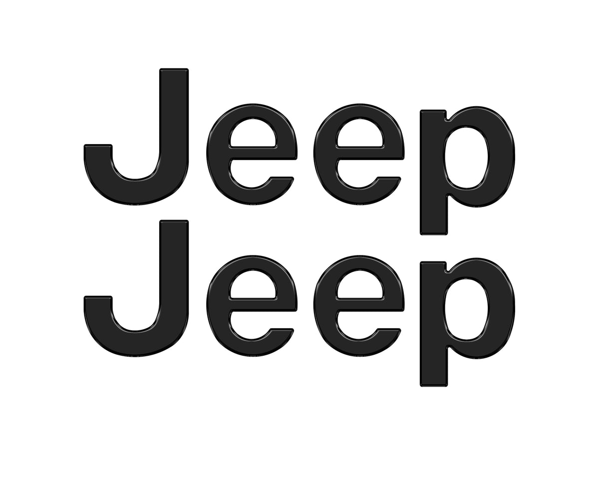 Driver & Passenger Side Letter Overlays Fits 2018-2027 Jeep Wrangler JL