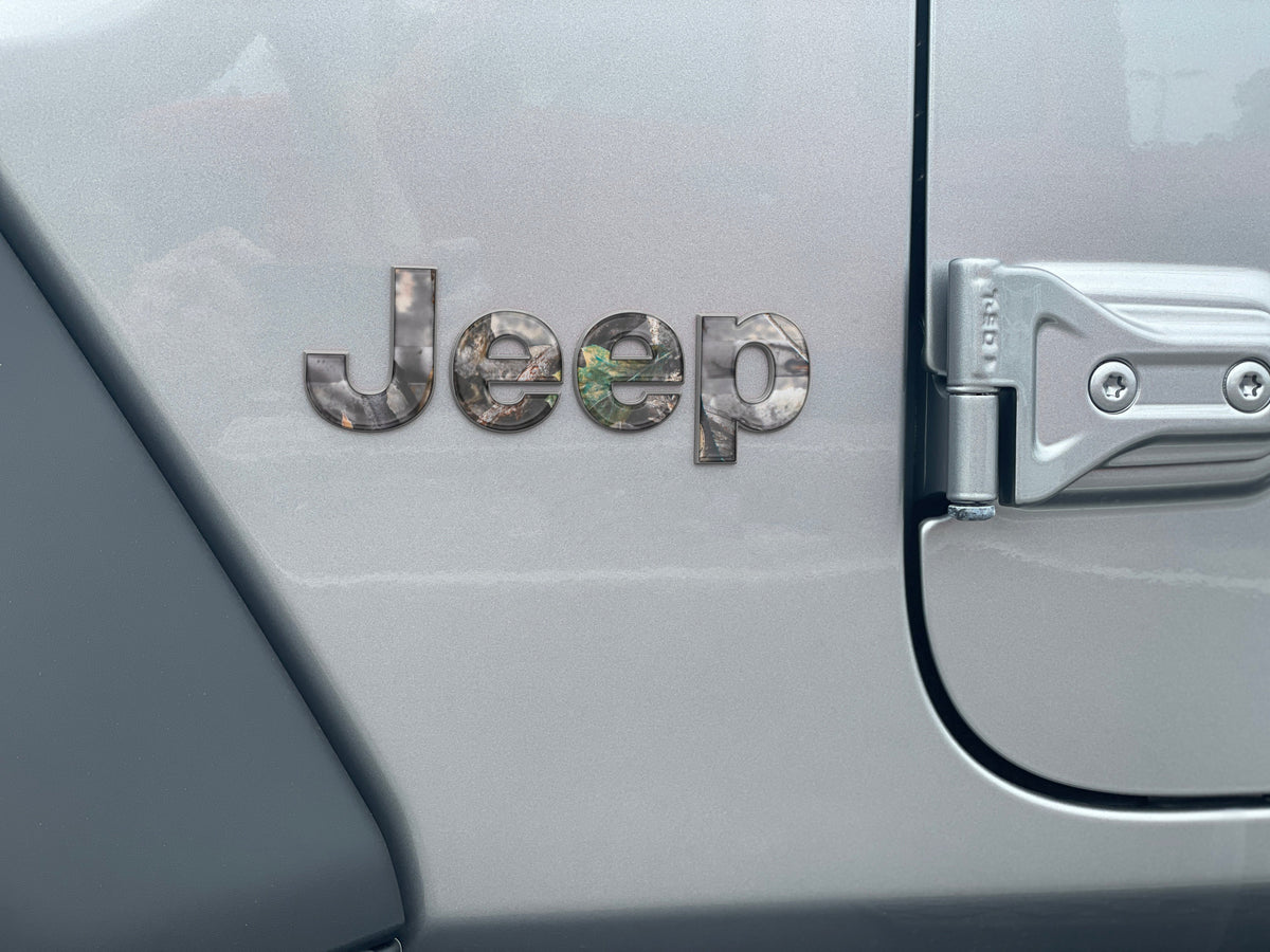Driver & Passenger Side Letter Overlays Fits 2018-2027 Jeep Wrangler JL
