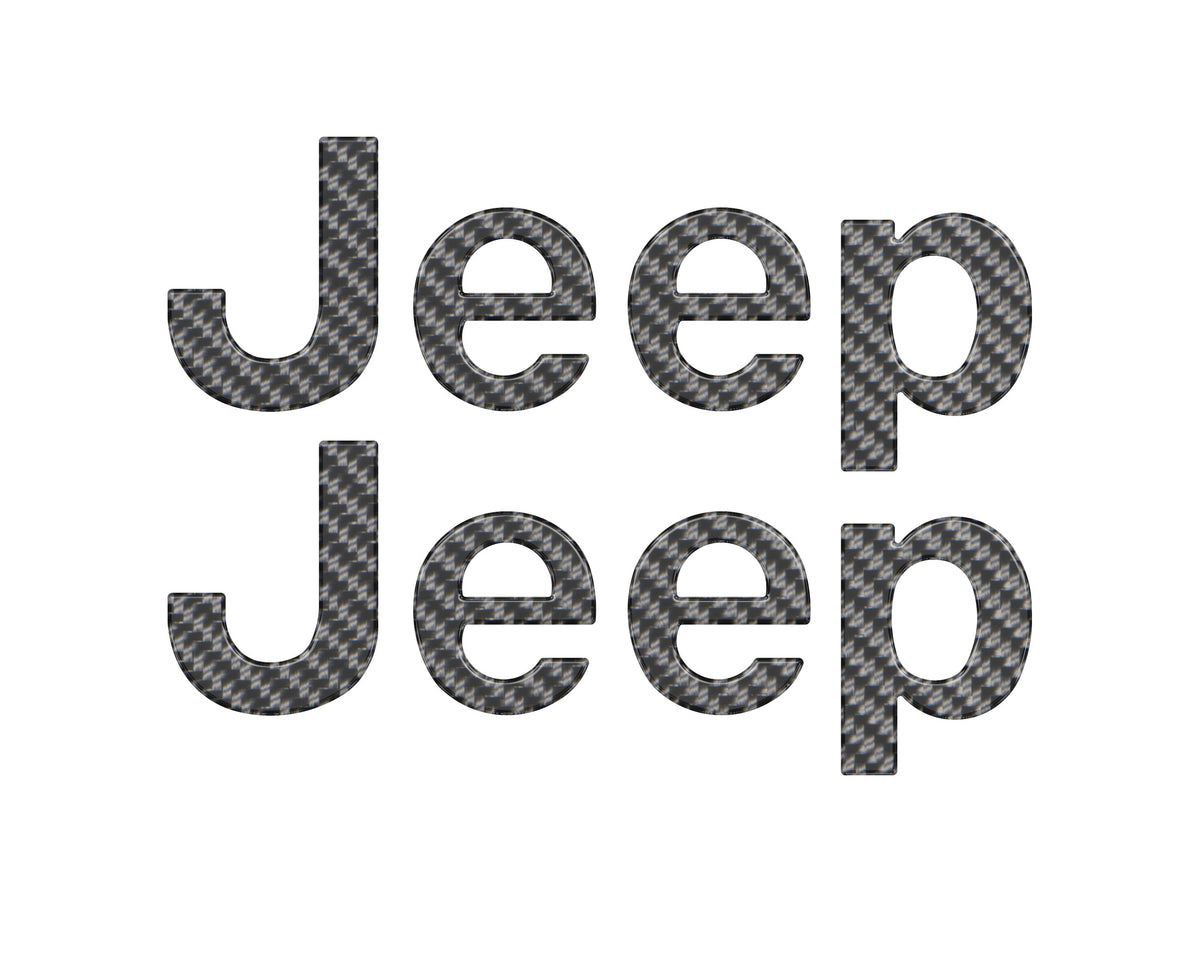 Driver & Passenger Side Letter Overlays Fits 2018-2027 Jeep Wrangler JL